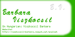 barbara viszkocsil business card